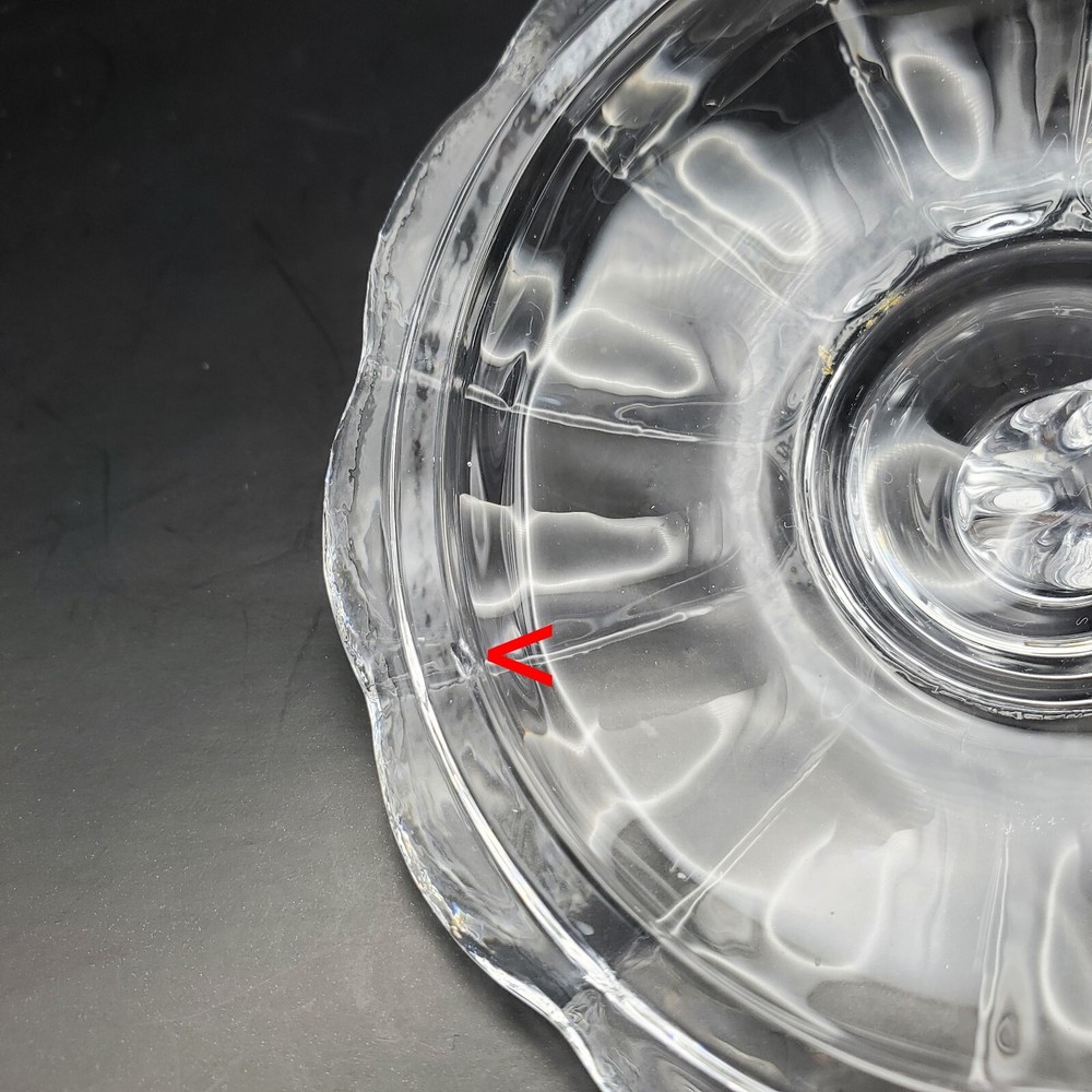 Clear Crystal Pumpkin Candy Condiment Trinket Dish