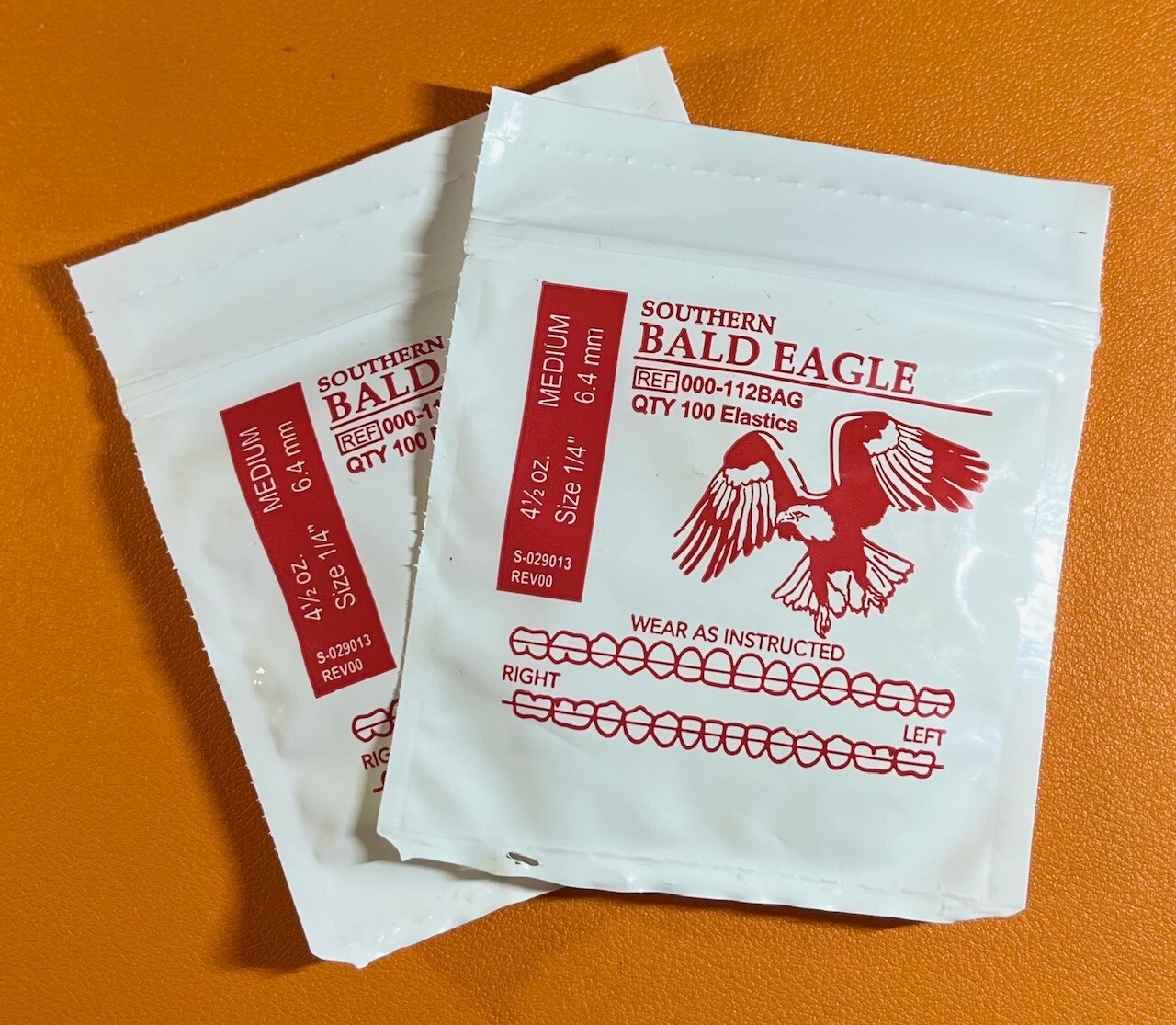 2 Southern Bald Eagle American Orthodontics Dental Elastics Braces Bands 200 qty