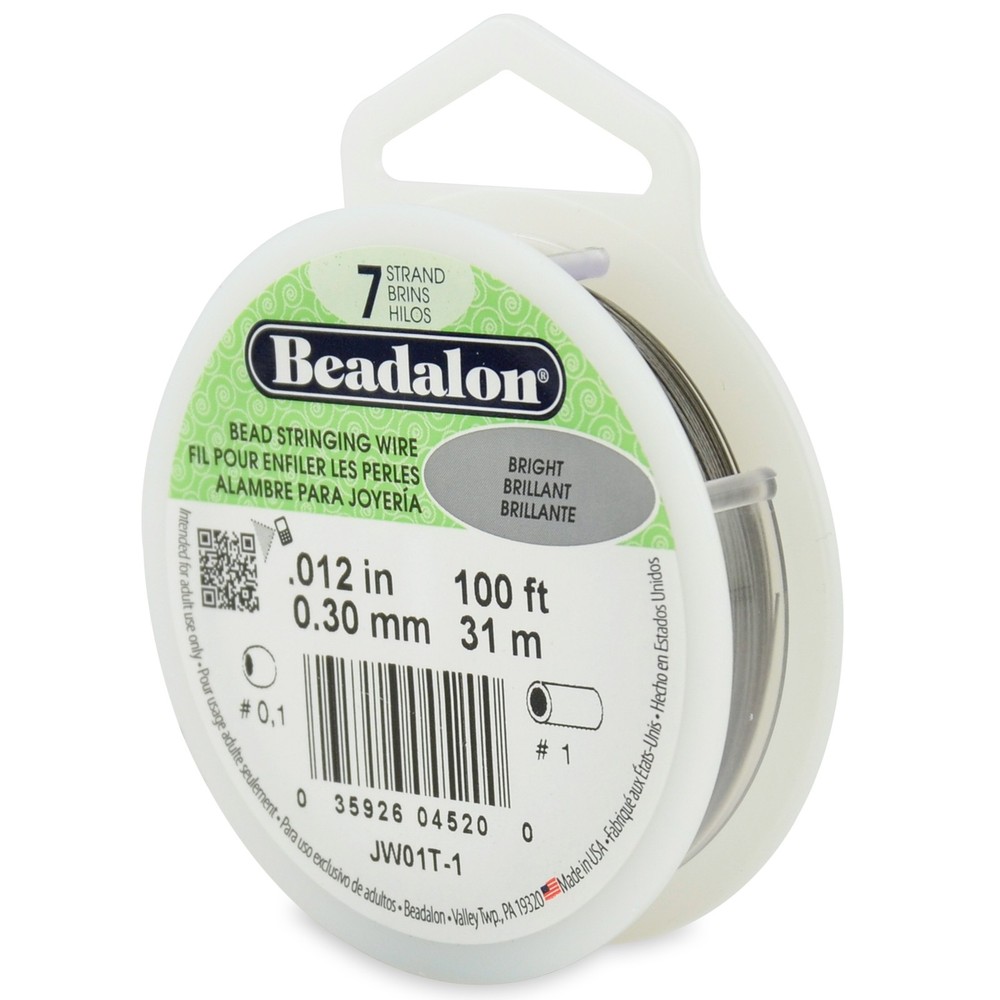 Beadalon Stringing Wire 7-Strand .012"X30'-Bright