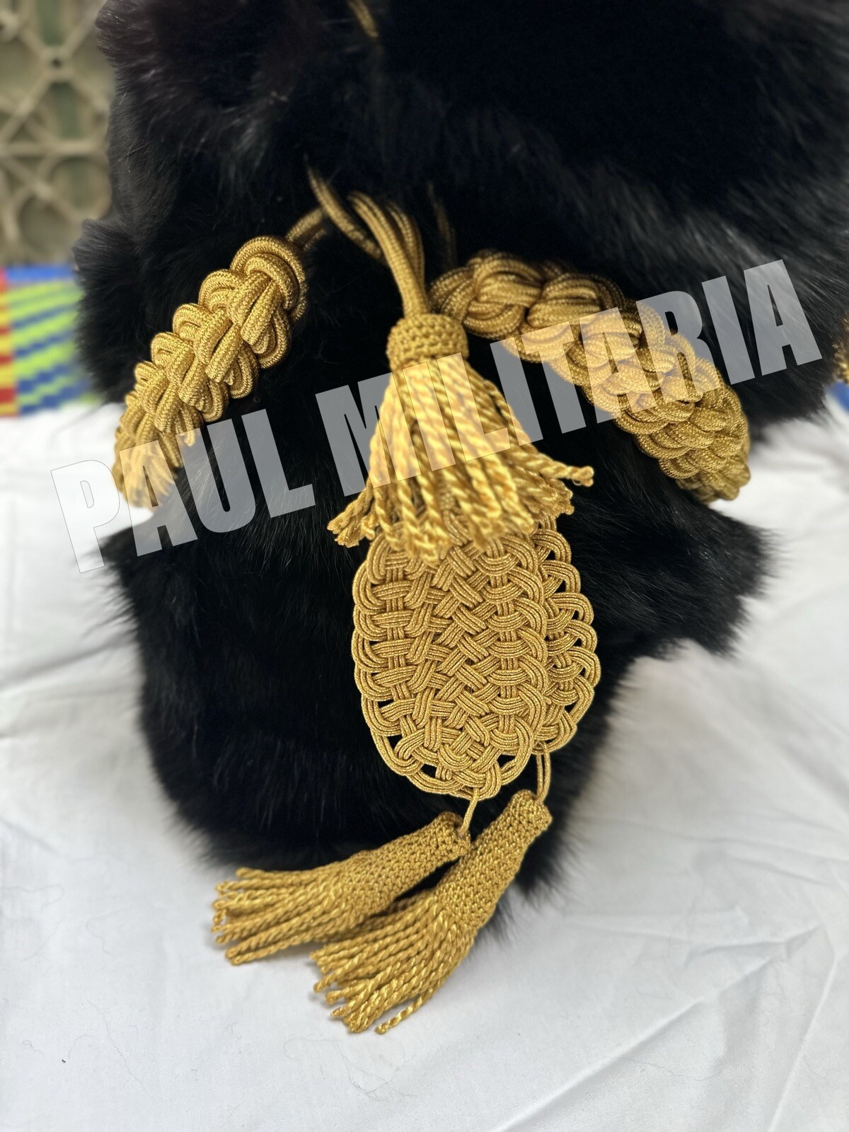 French Napoleonic Bearskin Hat for infantry of guard Officers