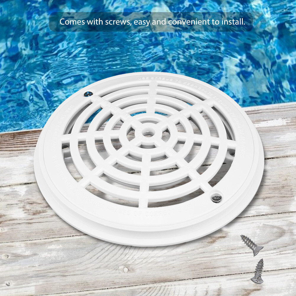 SP1030 ABS Pool Main Drain Cover with Screws Replacement for Swimming Pool