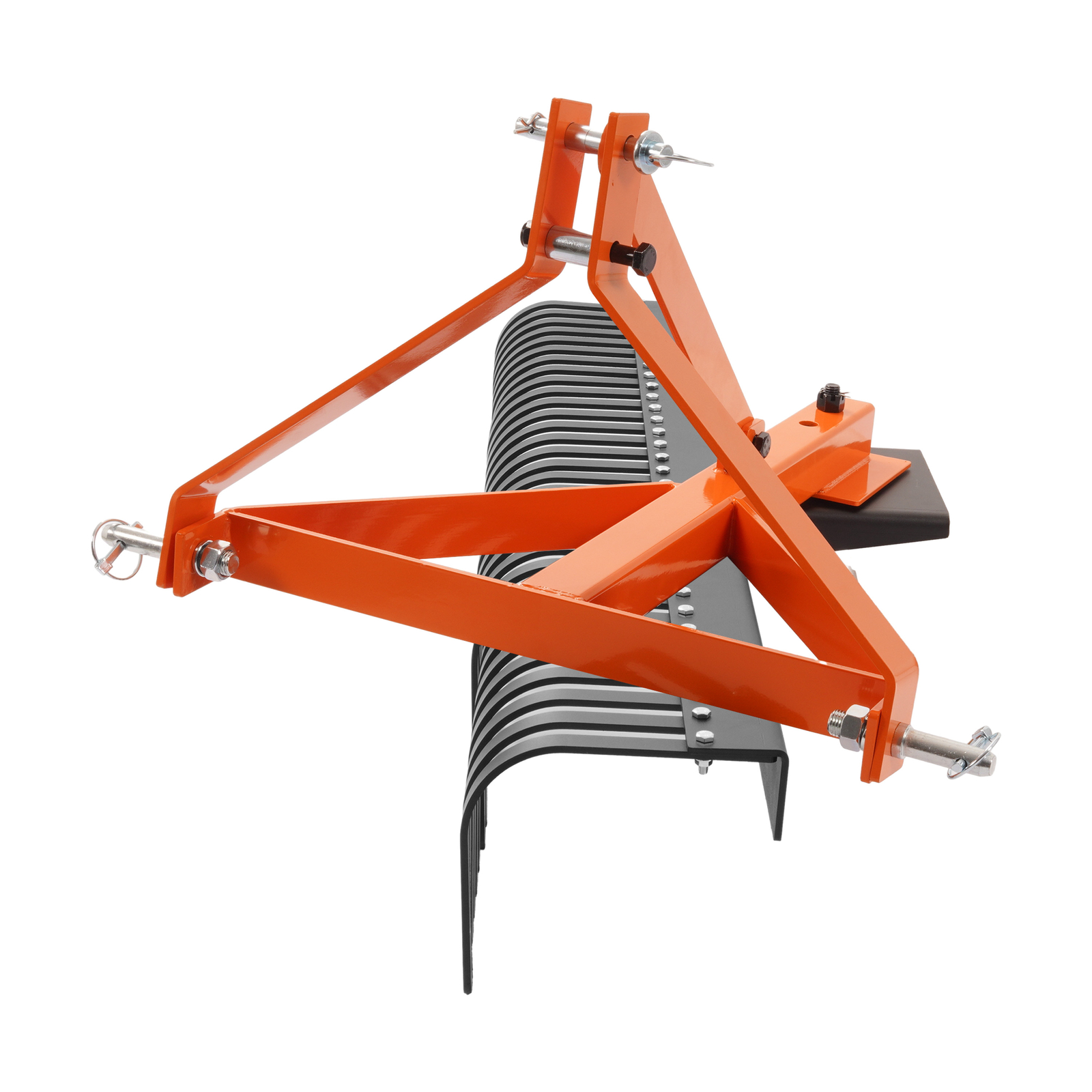 3-Point Landscape Rock Rake 60" Garden Tool For Cat 1 Tractor 360° Grass Comb