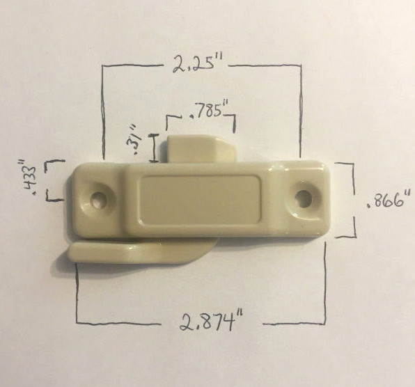 NEW 4-PACK UNIVERSAL SASH SWEEP WINDOW LOCK LATCH DURABLE SOLID COMPOSITE BEIGE