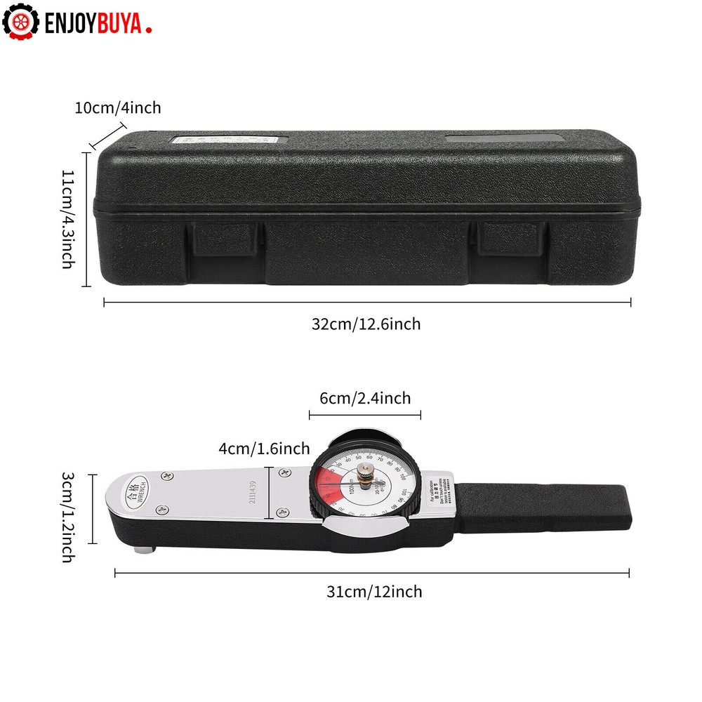 Dial Indicator Torque Wrench Indicating Torquemeter Torque Testing 0-100n.m USA