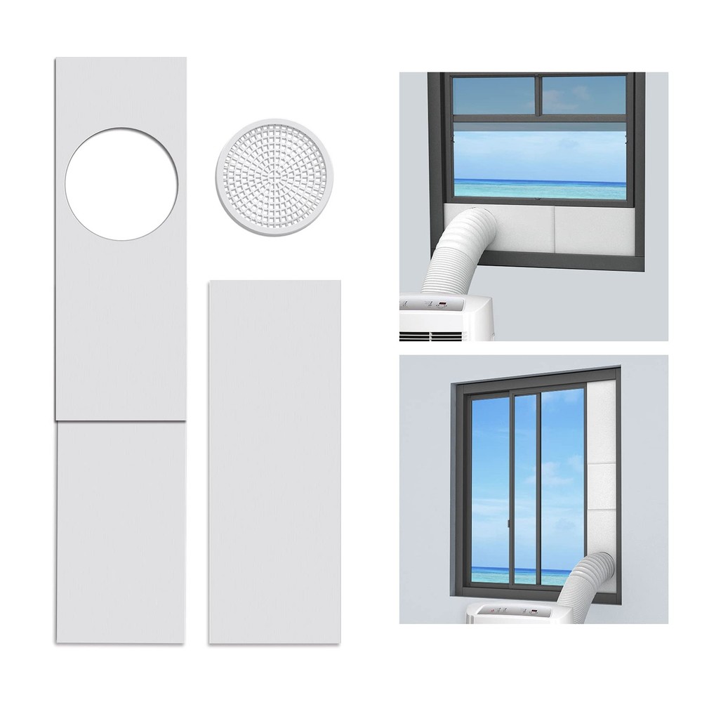 Portable Conditioner Window Seal Plates Kit, Vertical AC Window Unit, Adjusta...
