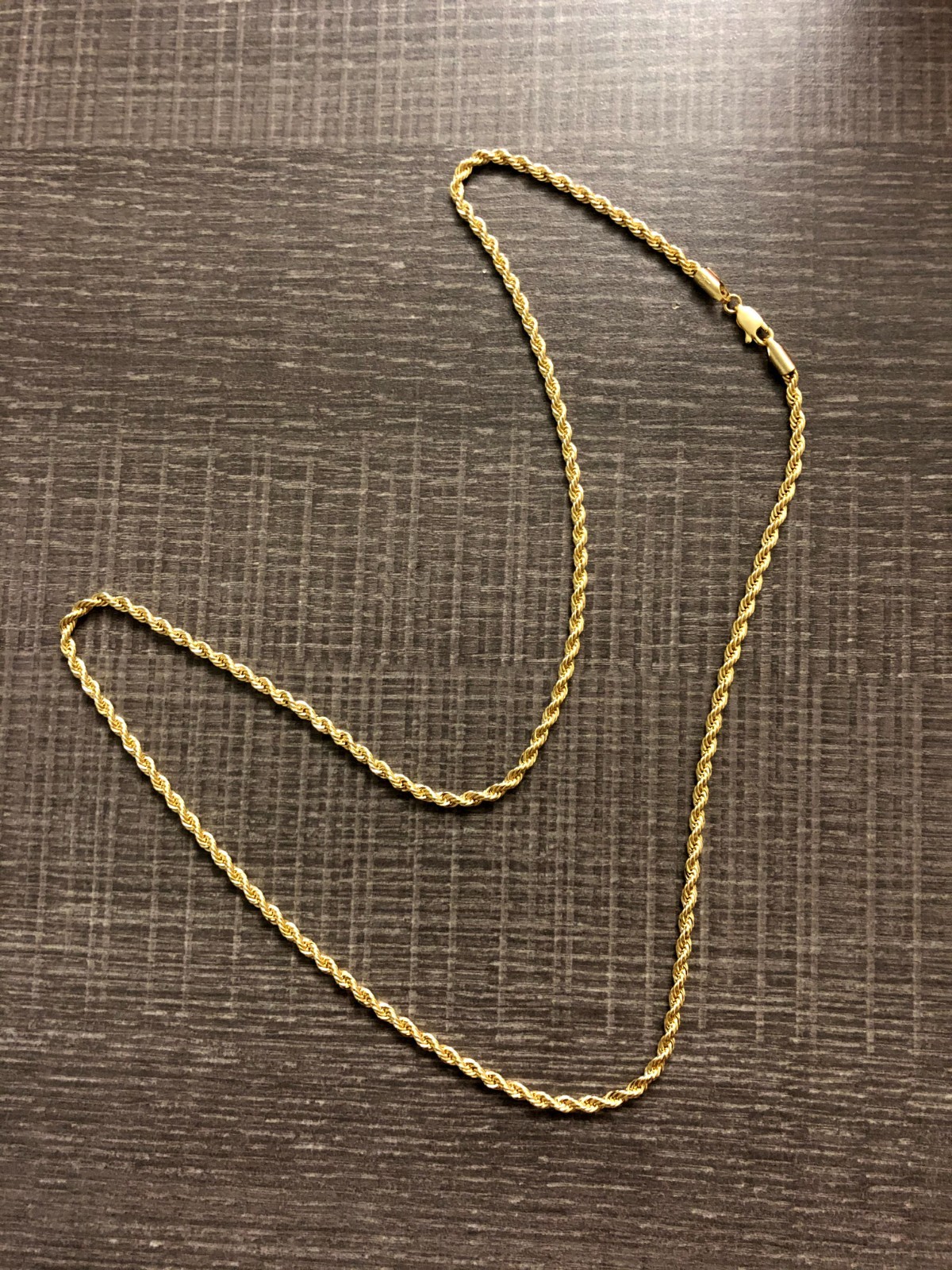 14k Gold Stamped Rope Chain 24 Inches Necklace Ice