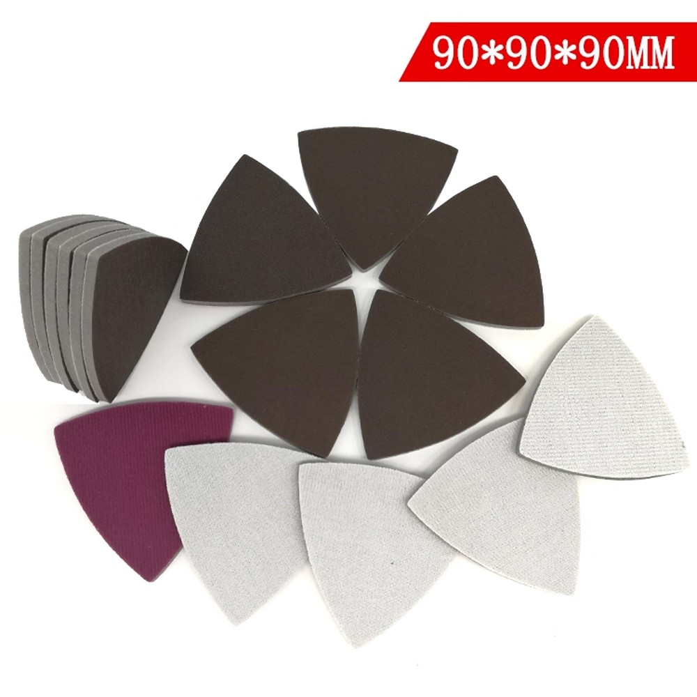Sanding Sheets Hook and Loop Mouse Sanding Pads Sander Paper Triangle Discs 90mm