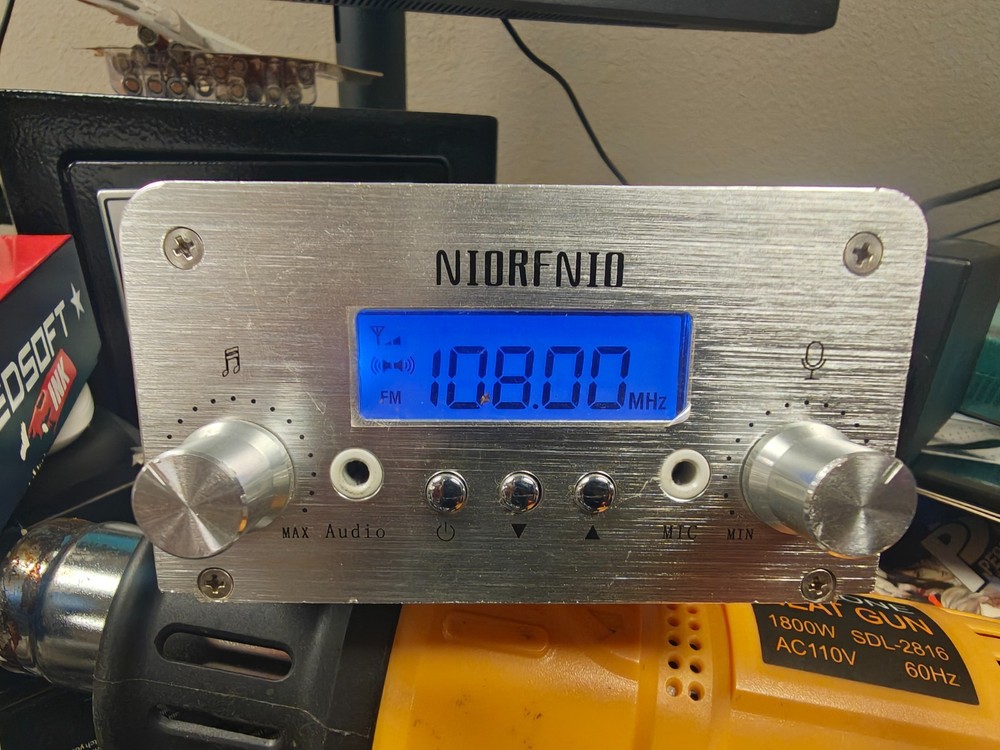 NIORFNIO 15W Fm Transmitter Bluetooth Wireless Stereo Broadcasting Range 87-108m