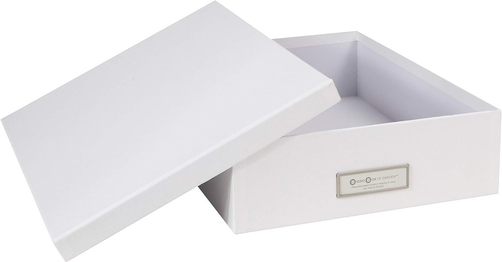 Bigso Oskar Fiberboard Label Frame Document Letter Box | White