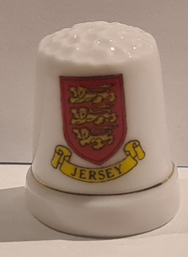 Jersey Thimble Fine China Thimble Souvenir