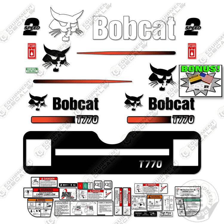 Fits Bobcat T770 Compact Track Loader Decal Kit M-1