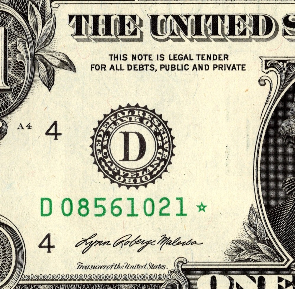 2021 D Star Note One Dollar Bill Regular Run Pack Note D08561021*