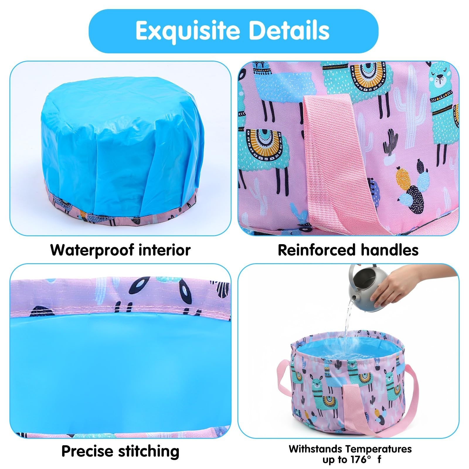 Collapsible Bucket for Soaking Feet - Portable Foldable Foot Bath Tub Spa Bas...