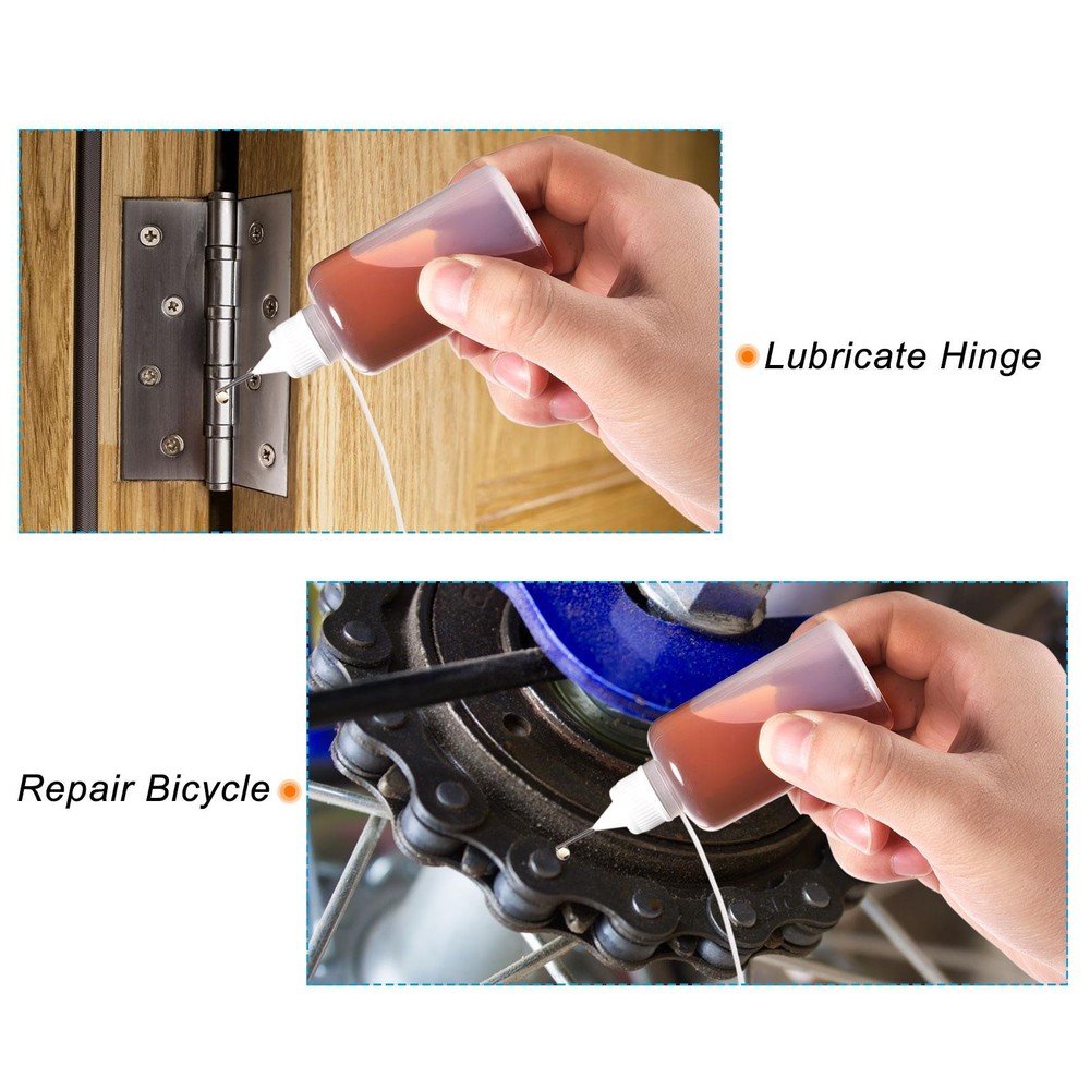 6Pcs Needle Tip Bottle Precision Plastic Applicator with White Cap 50ml