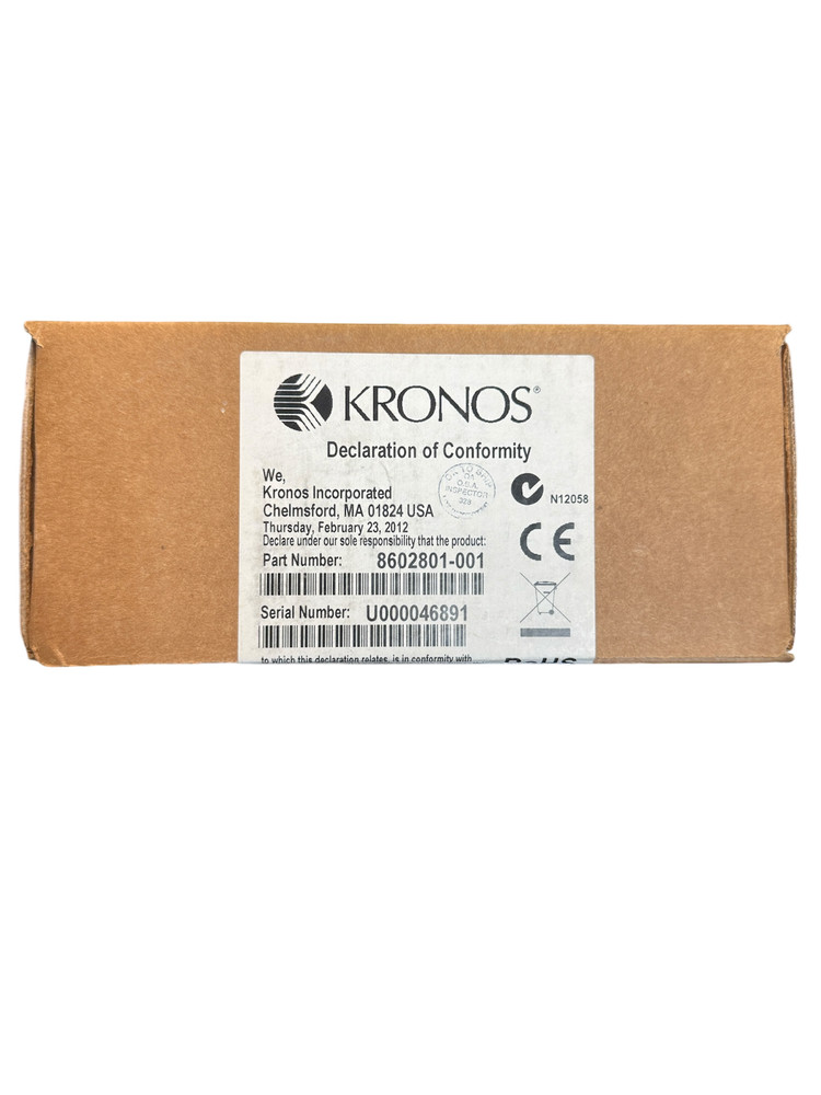 Kronos Touch ID Biometric Reader | 8602801-001| NEW