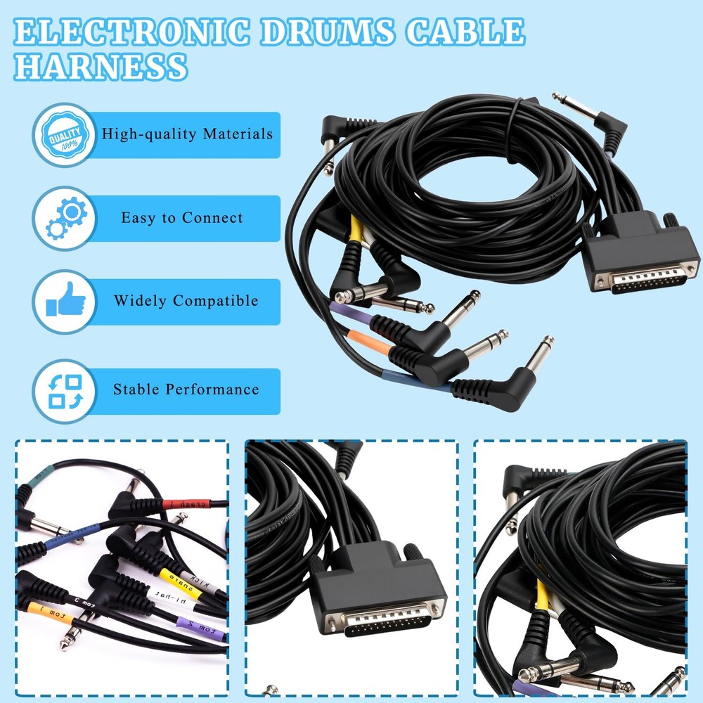 Cable Harness Snake Loom Replacement Compatible with Alesis Nitro Mesh Electr...