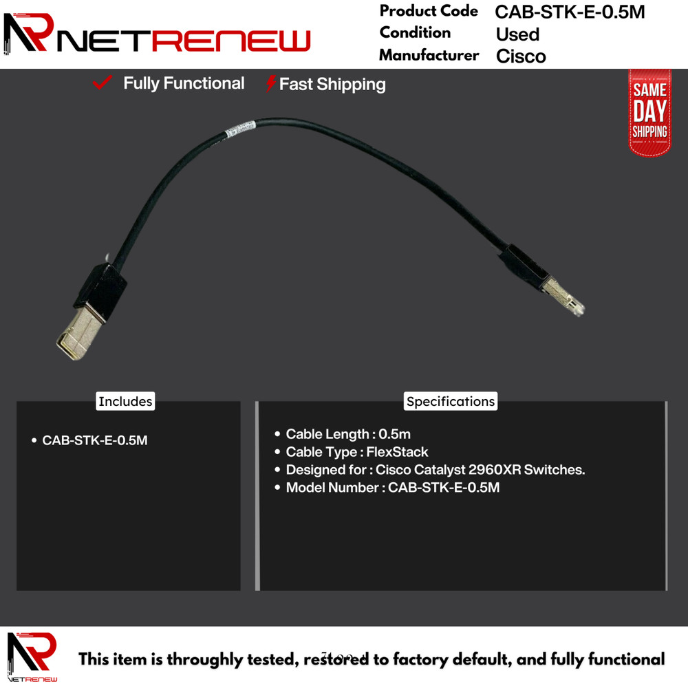 CAB-STK-E-0.5M Cisco  Stacking Cable for C2960S-STACK