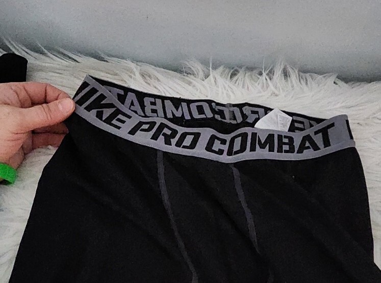 Nike pro combat compression pants black men's large