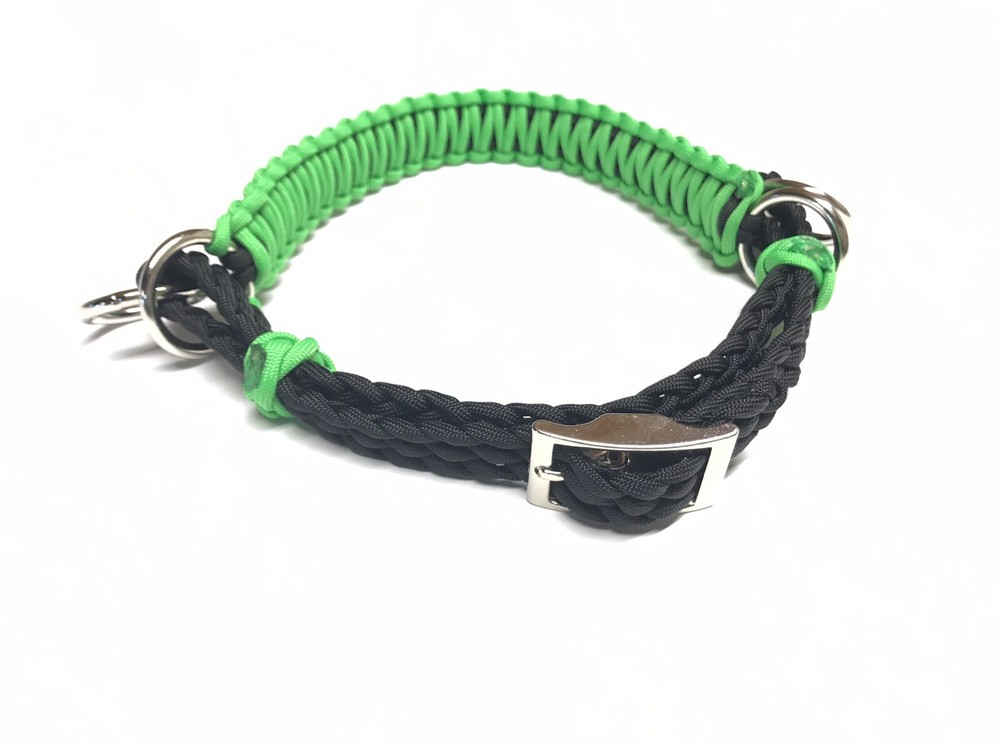 side pull hackamore attachment with a whoa neon green and brown...mini to draft