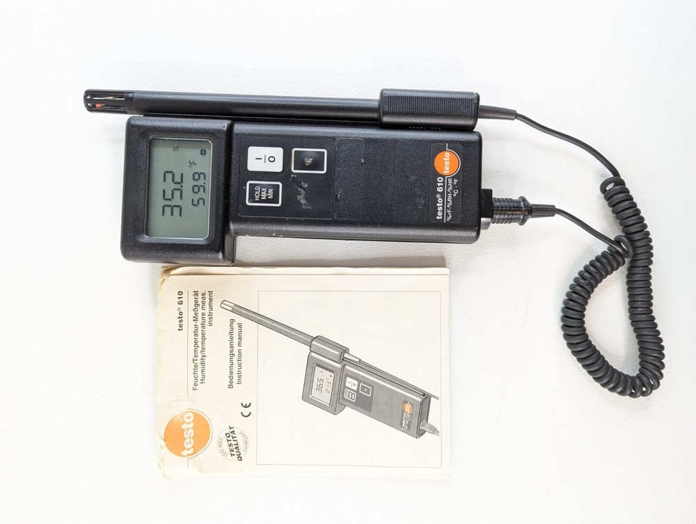 Testo 610 Digital Hygrometer Pocket Humidity Temperature Meter Tested