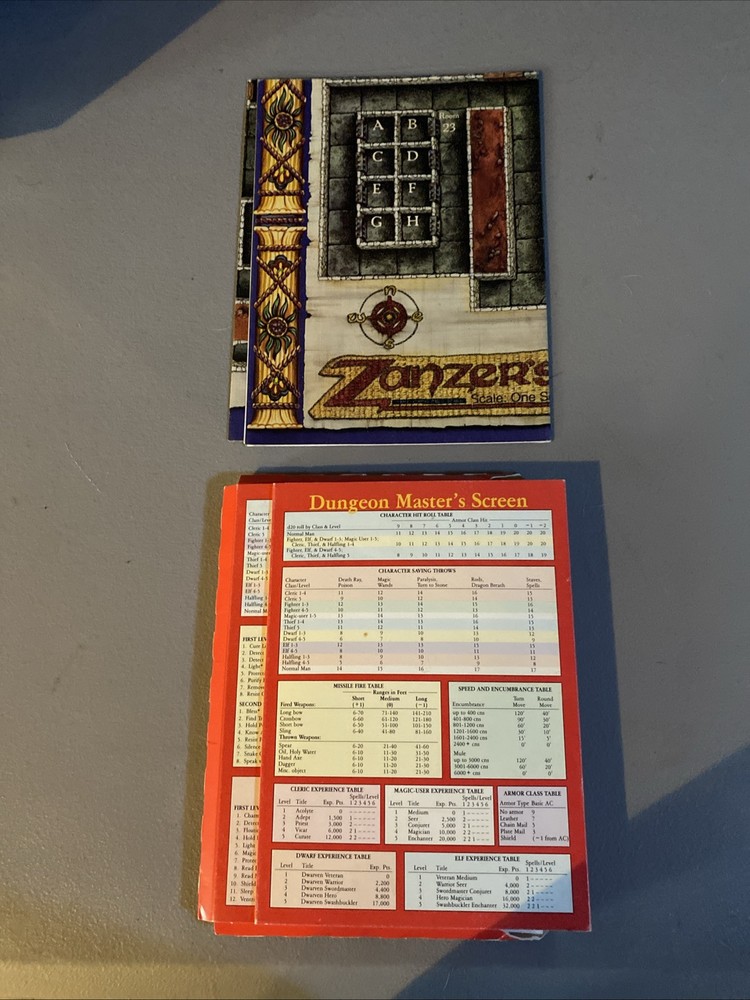 DUNGEON MASTER'S SCREEN/FOLIO: From Easy to Master D&D Boxed Game Set  + the map