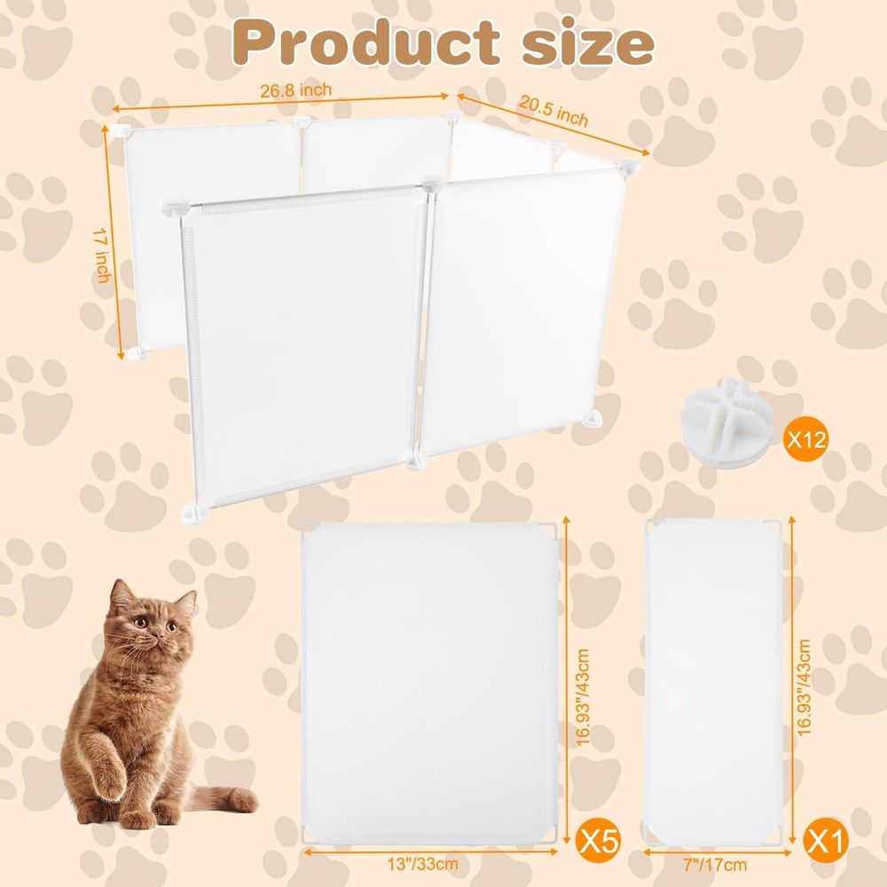 FHTONGE 2 Pack Cat Litter Box Enclosure Splash Guard Extra Large Pee Shields