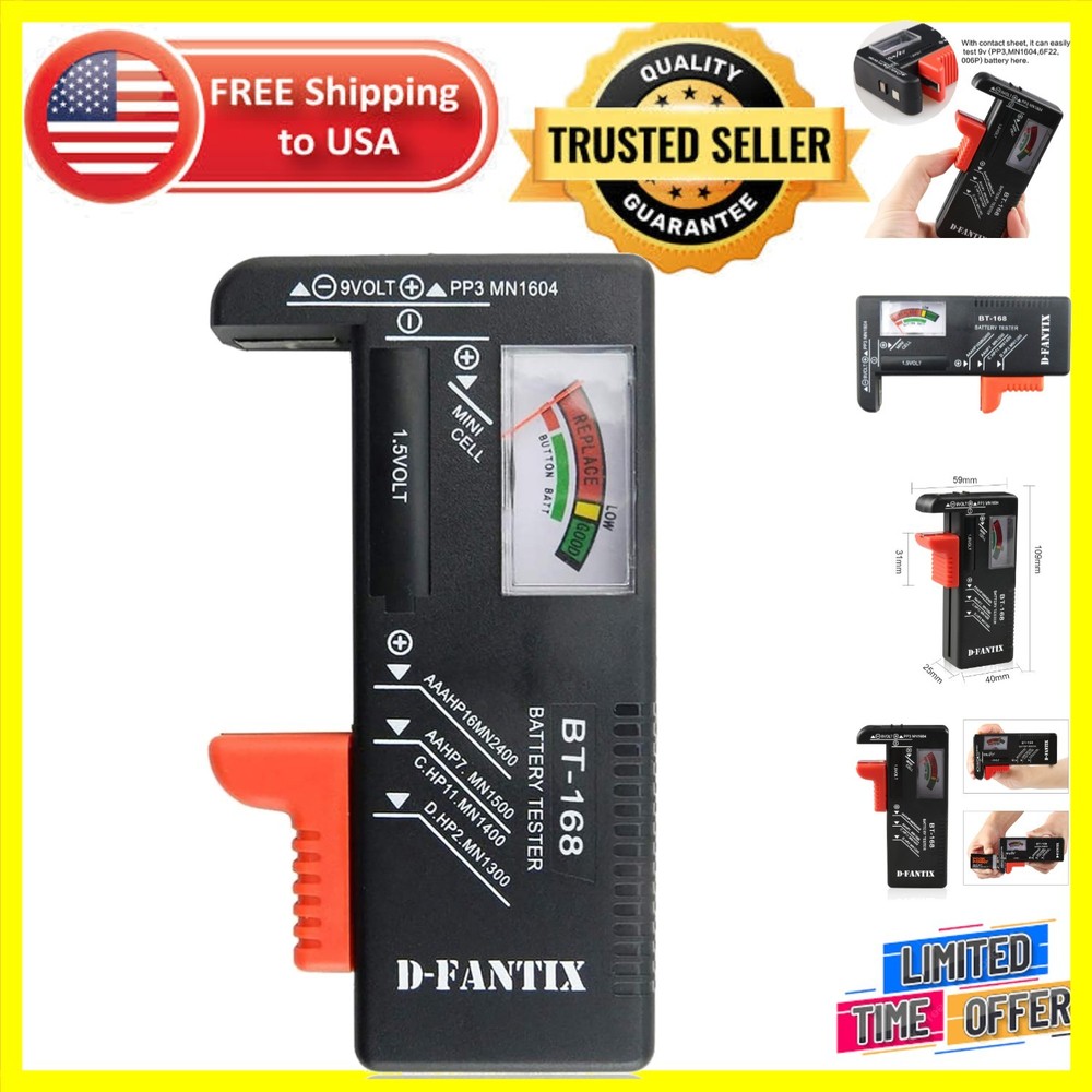 Efficient Compact Battery Tester for Everyday Use - Compatible with All Sizes