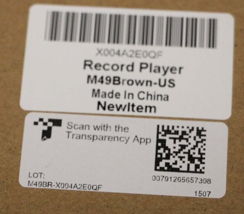 Wireless Turntable Player M49 Brown