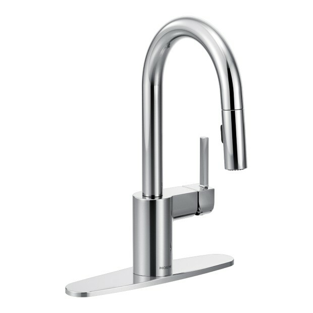 NEW Moen 5965 Align One-Handle Pulldown Bar Faucet w/ Power Clean Reflex Chrome