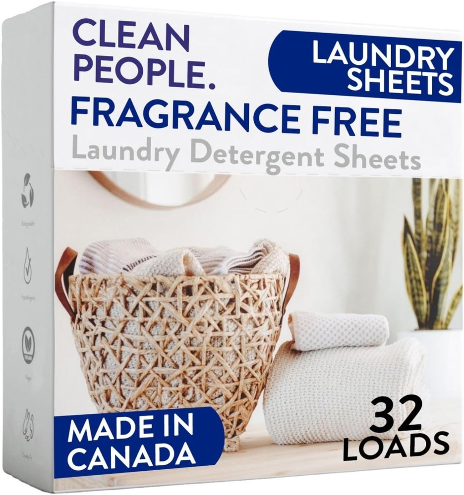 Clean People Laundry Detergent Sheets - Recyclable Packaging, Hypoallergenic, St