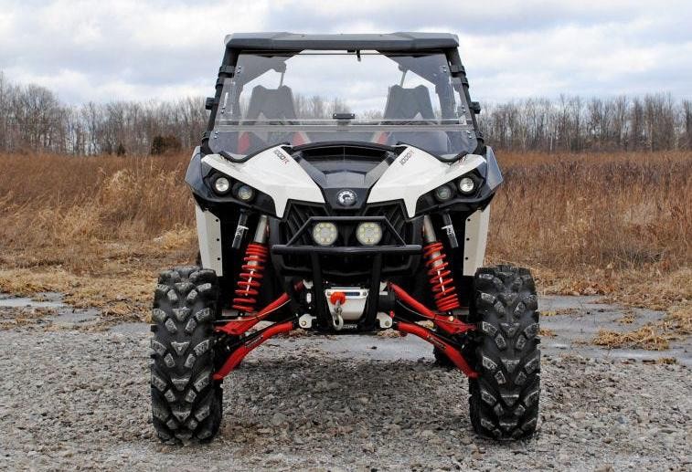 SuperATV Scratch Resistant Flip Windshield For Can-Am Maverick