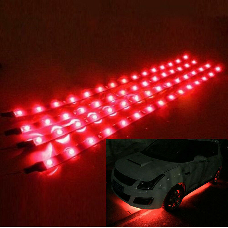 5 PCS 12V 12" 1FT 15SMD Flexible LED Strip Light Waterproof For Car Truck Boat