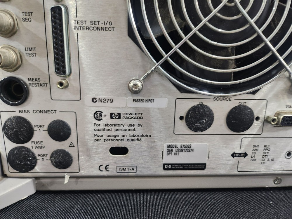 Agilent 8753ES : S-parameter Network Analyzer, 3GHz AS-IS (0274)