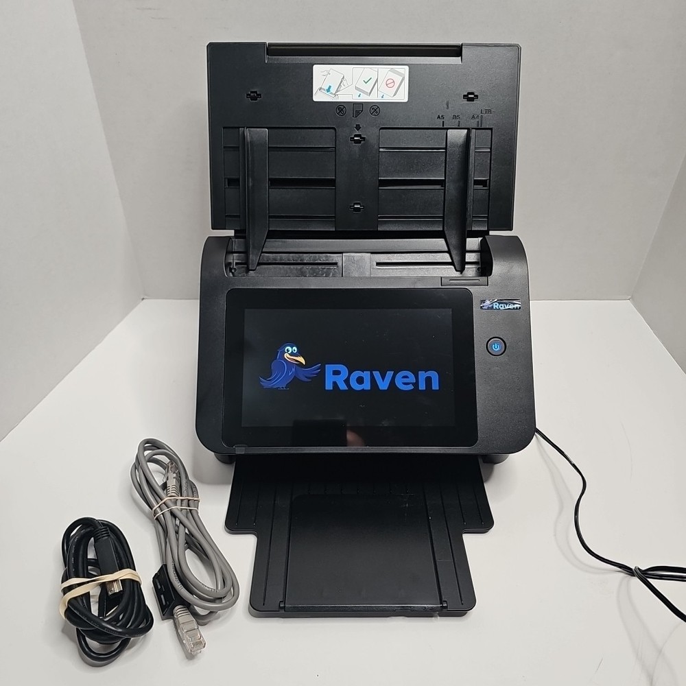 Raven Original 2nd Gen Duplex Document Scanner 8" Touchscreen In Box With Cords