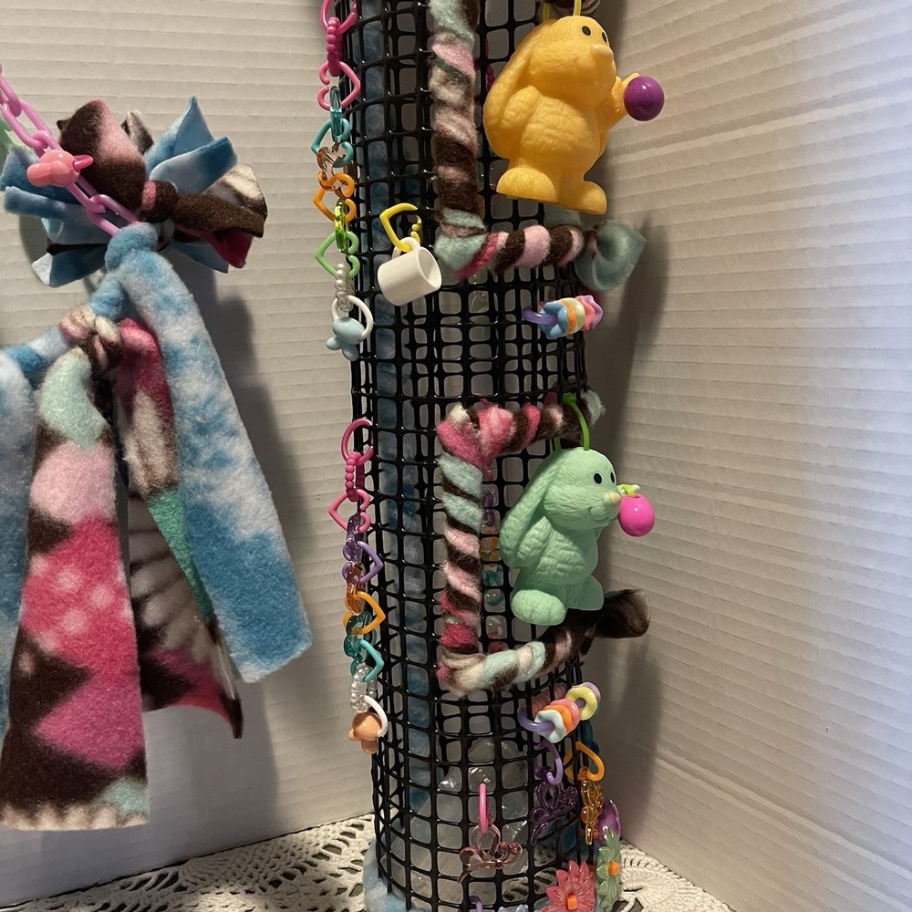 Multicolor Sugar Glider Climbing Toy Set, Plastic & Fleece, Exercise Accessory