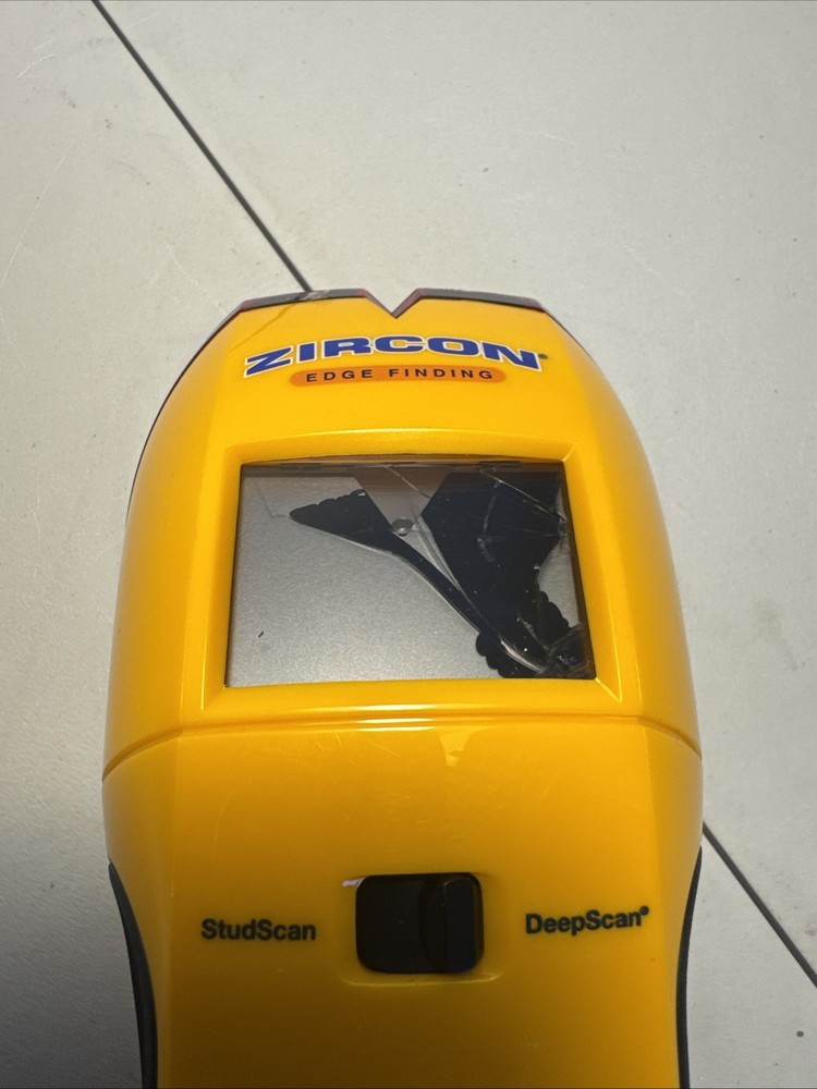 Zircon Multi Scanner Tool StudSensor 9V HD55 Stud Finder- BROKEN DISPLAY