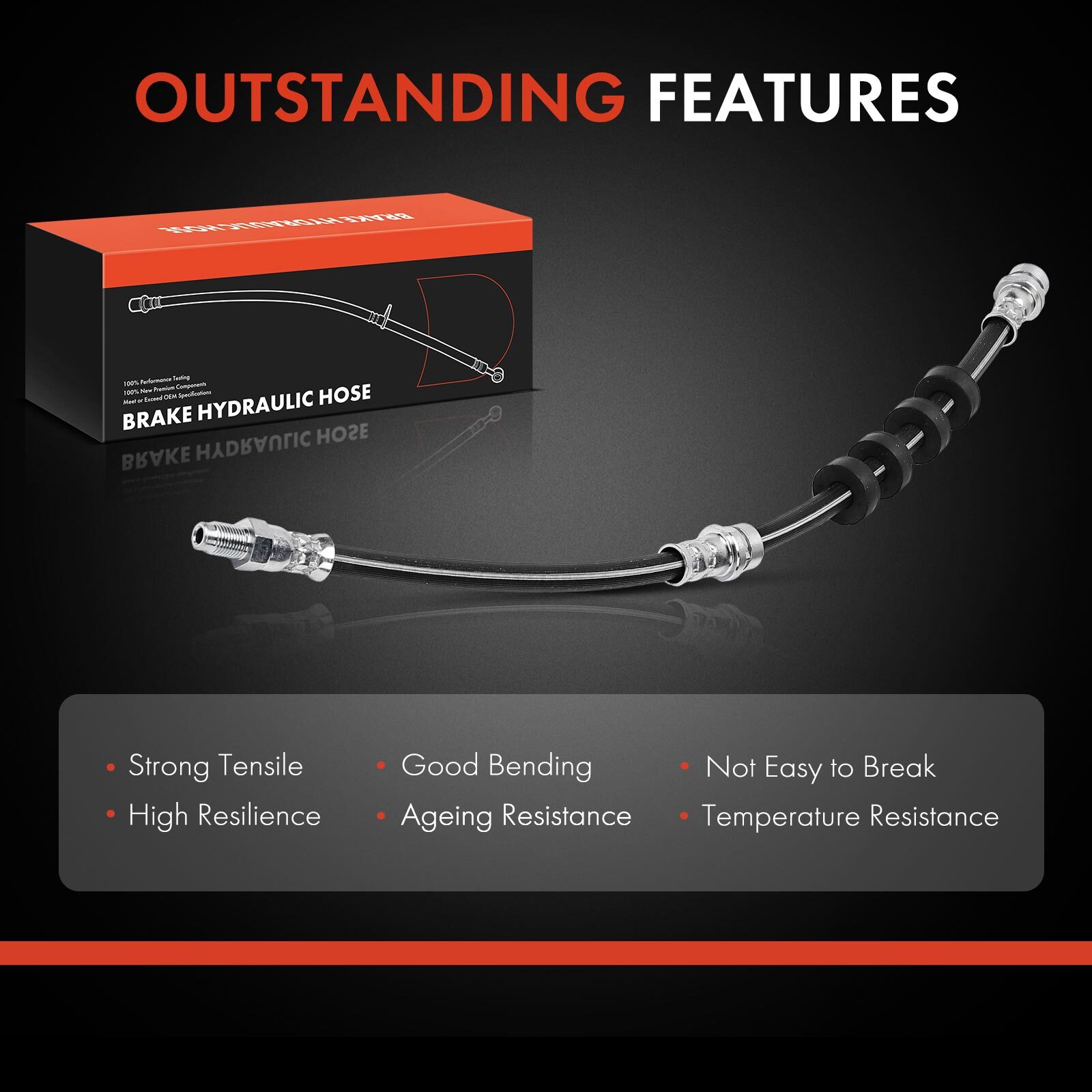 Front Left or Right Brake Hydraulic Hose for Ford Escape 2008-2012 Mazda Mercury