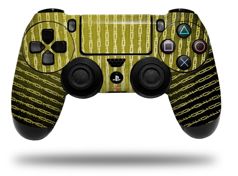 Skin for Sony PS4 Controller Binary Rain Yellow
