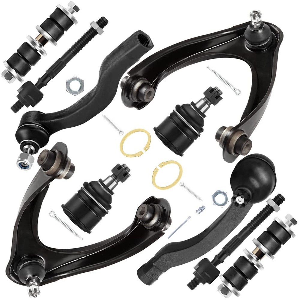10pc Set Front Suspension Kit Upper Control Arm Lower Ball Joint Sway Bar End...