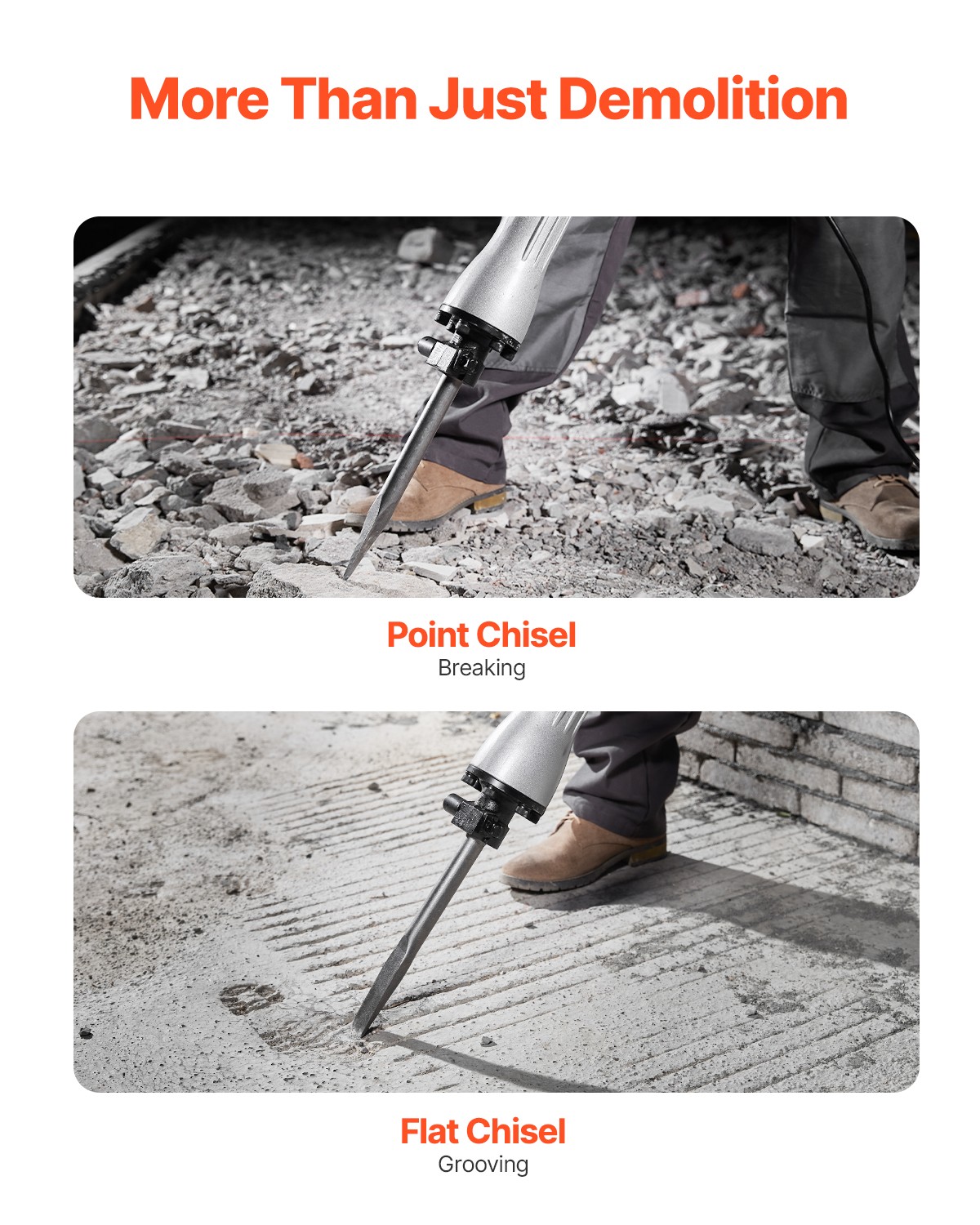 VEVOR Demolition Jack Hammer Concrete Breaker 2200W Electric Hammer