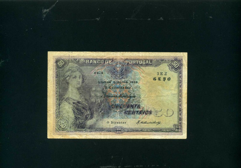 Portugal 50 centavos 1918 - VF