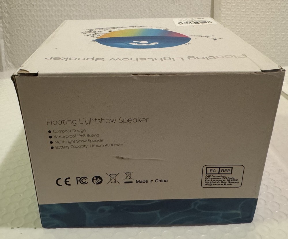 Pool Speakers Bluetooth Waterproof Floating Speaker with Colorful LED Lights,