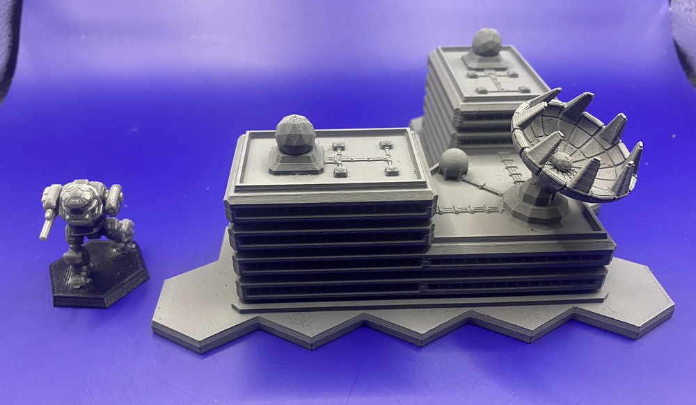Comstar Communications Array Hex Base, Tabletop War Game Terrain Battletech 6mm