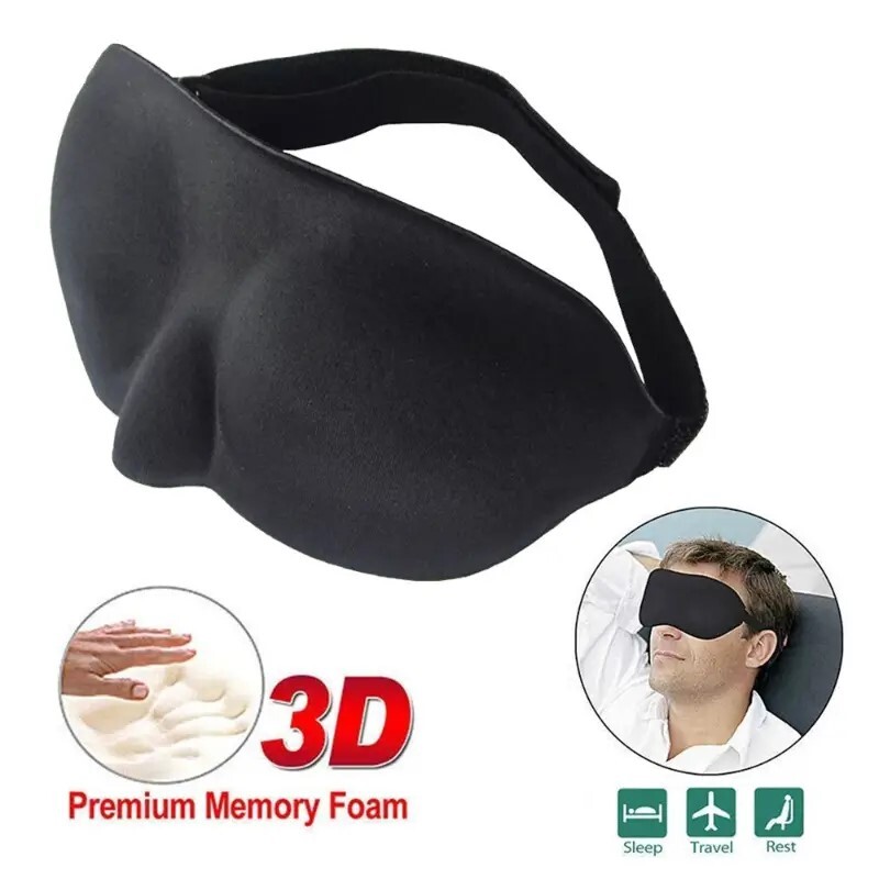 2 Pack Travel 3D Eye Mask Sleep Soft Padded Shade Cover Rest Relax Blindfold