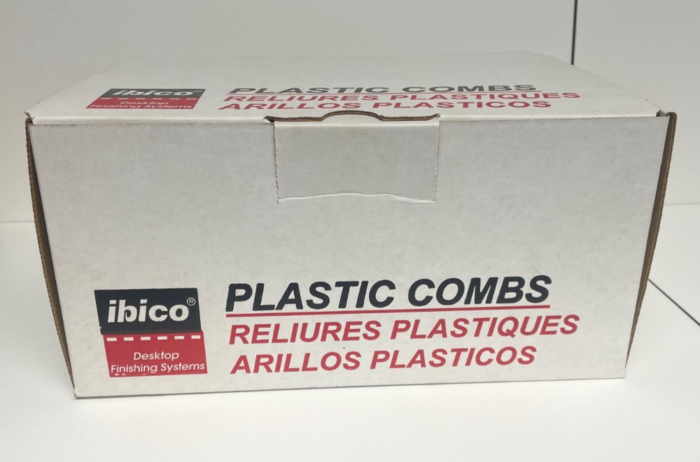 ibico Plastic Combs Black 3/4" Box