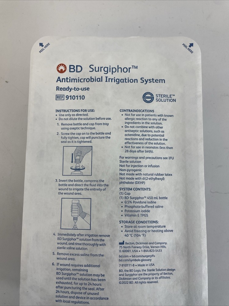 Wound Cleaner Antimicrobial Irrigation System Solution 450ml