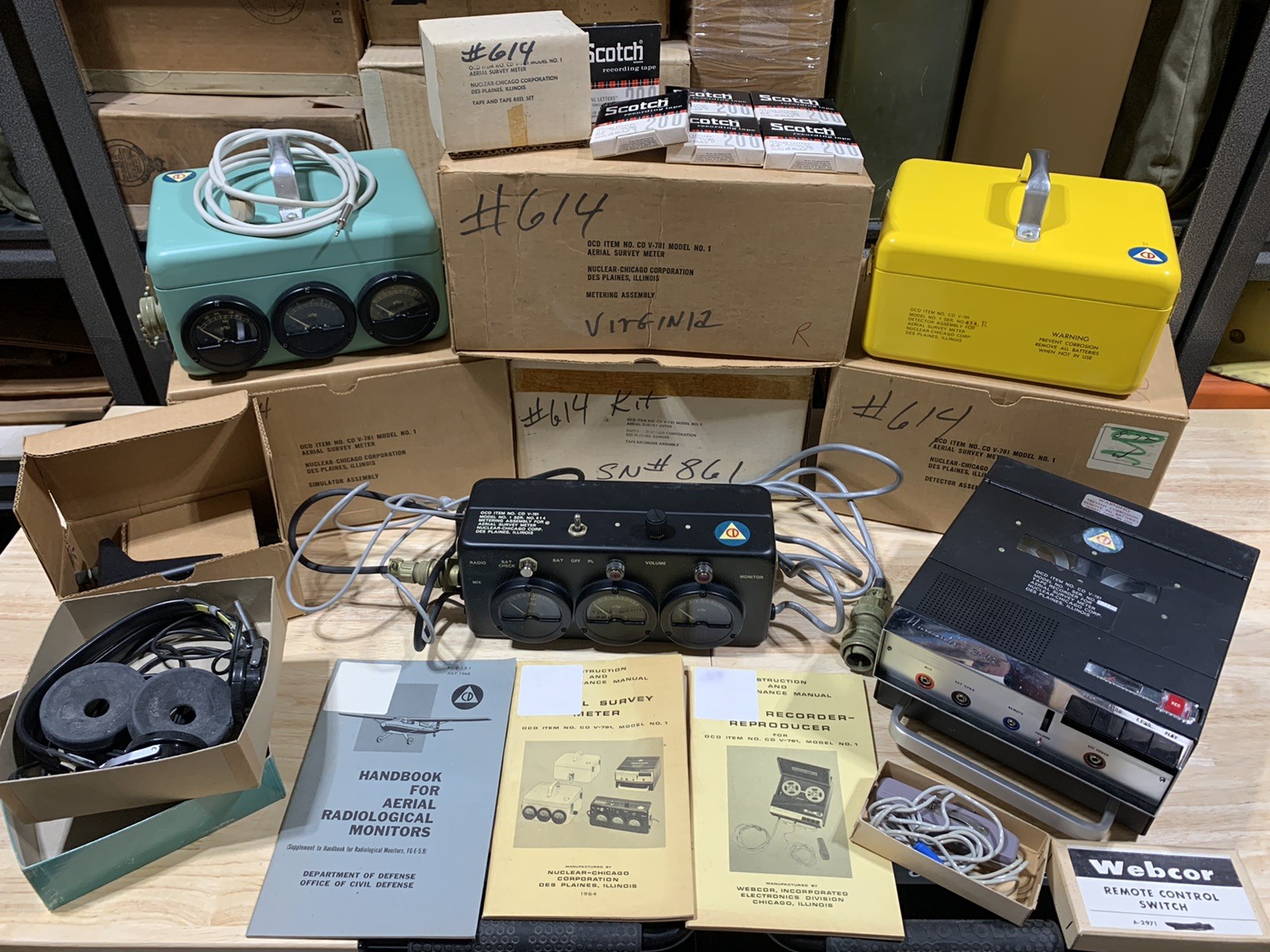 Civil Defense CD V-781 Nuclear-Chicago Aerial Radiological Survey Meter #614