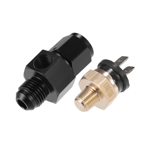 1 Set Auto Engine Temperature Cooling Fan Switch Fitting Adapter 6AN 170'F On