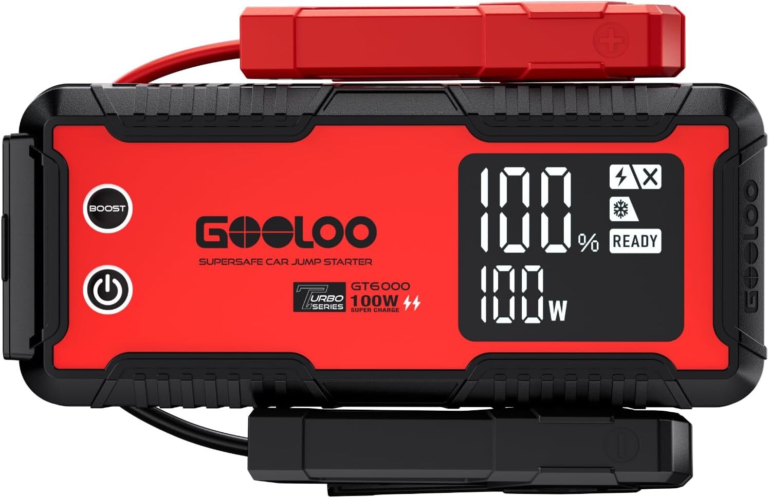 GOOLOO 6000A Jump Starter GT6000 Car Starter 100W Bi-Directional Fast Charge 12V