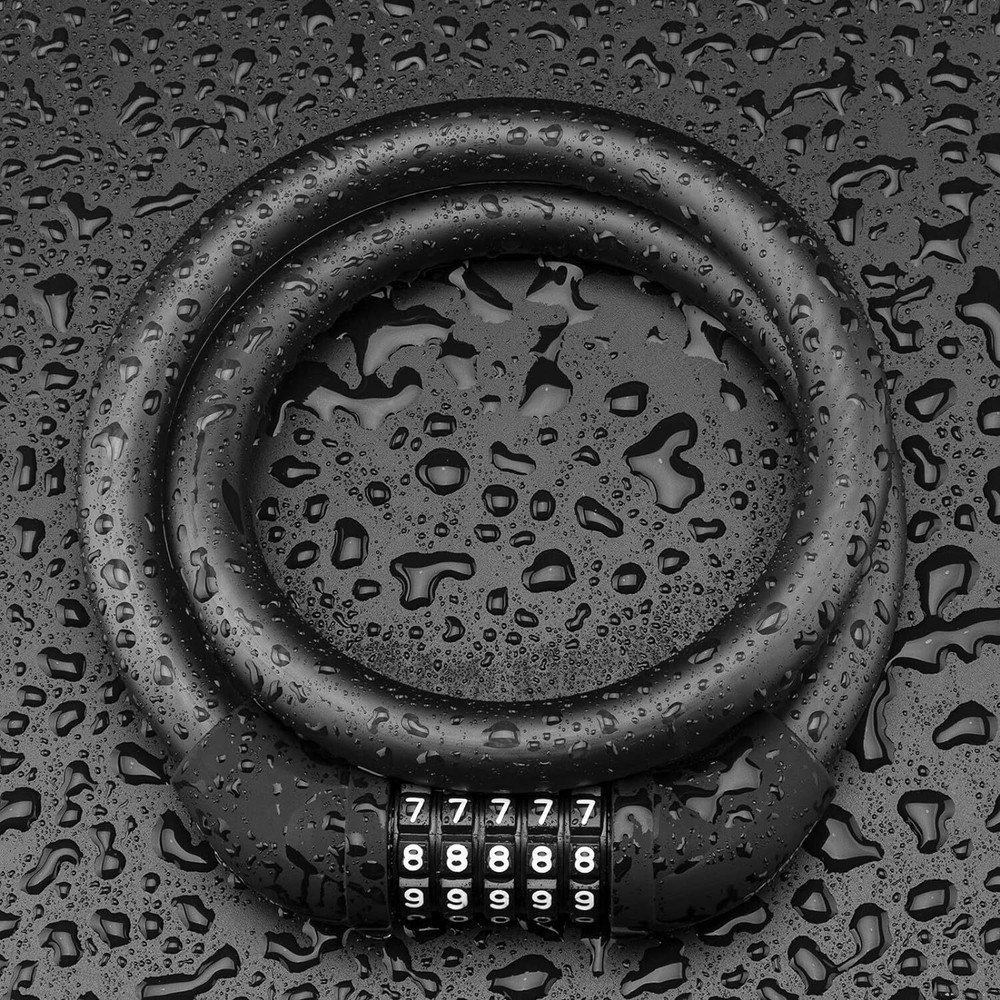 ROCKBROS Bike Lock Comination Cable Bicycle Lock Five-digit Code Comination Safe